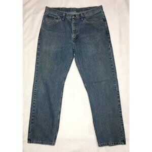 Vintage Wrangler Jeans Men’s Blue Denim Made In Mexico Tag 35 x 30 FIT 35.5 x 29